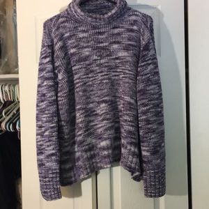 Purple turtleneck sweater
